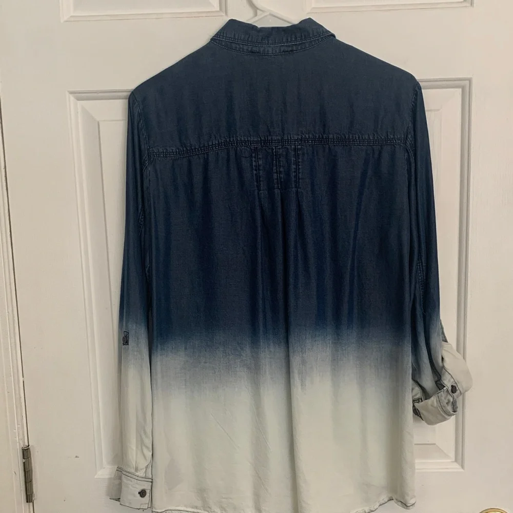 Nine West Blue Denim Top - Picture 3 of 3